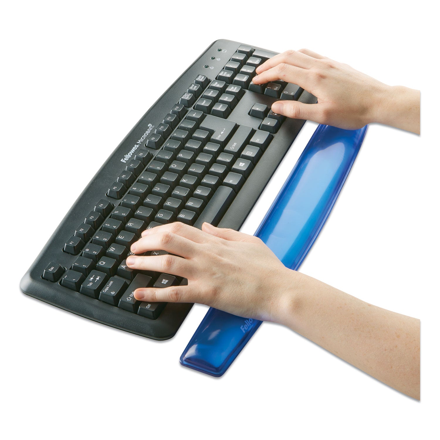 Gel Crystals Keyboard Wrist Rest, 18.5 x 2.25, Blue - 