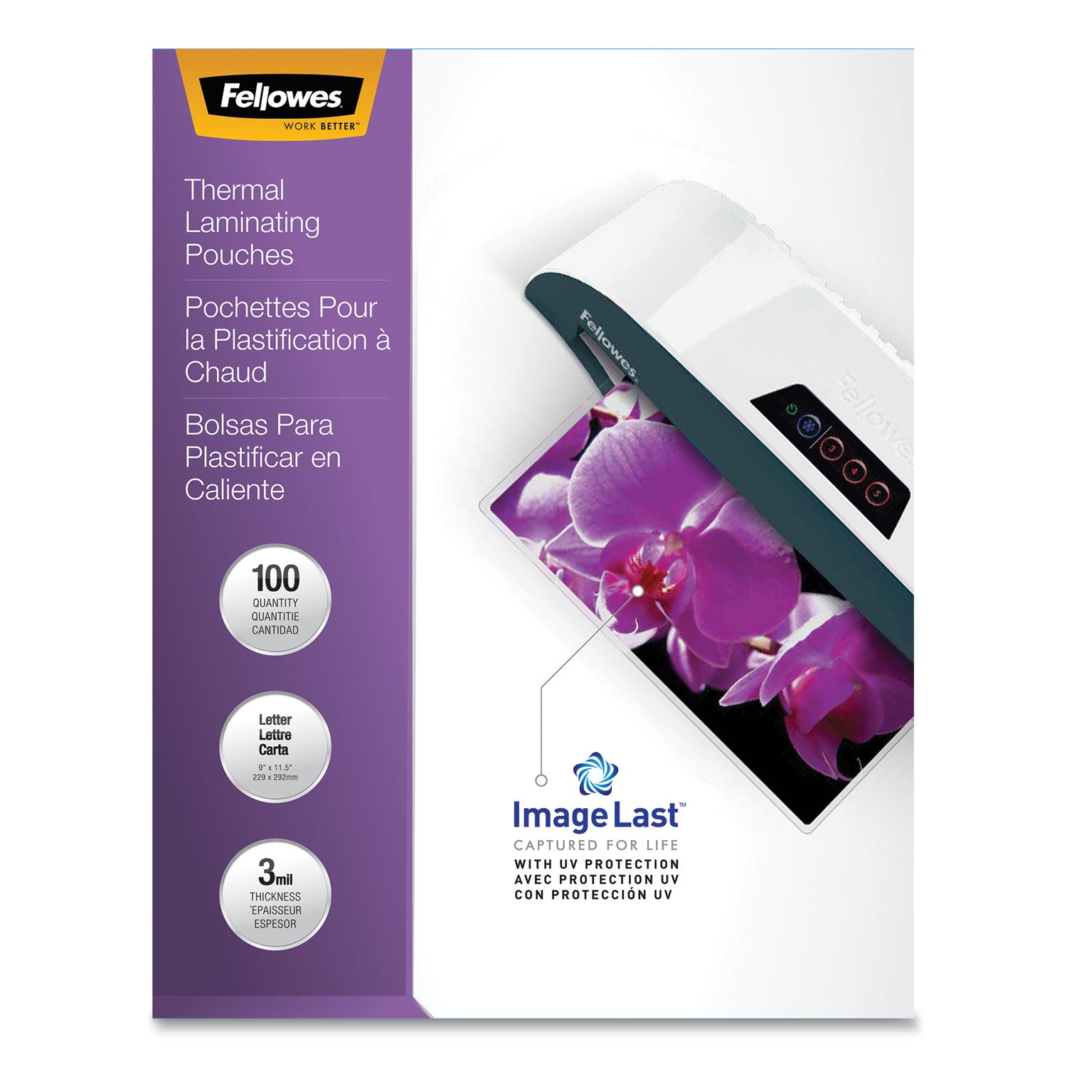 ImageLast Laminating Pouches with UV Protection, 3 mil, 9" x 11.5", Clear, 100/Pack - 