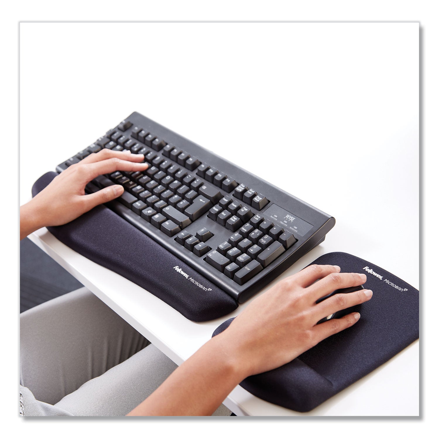 PlushTouch Keyboard Wrist Rest, 18.12 x 3.18, Black - 