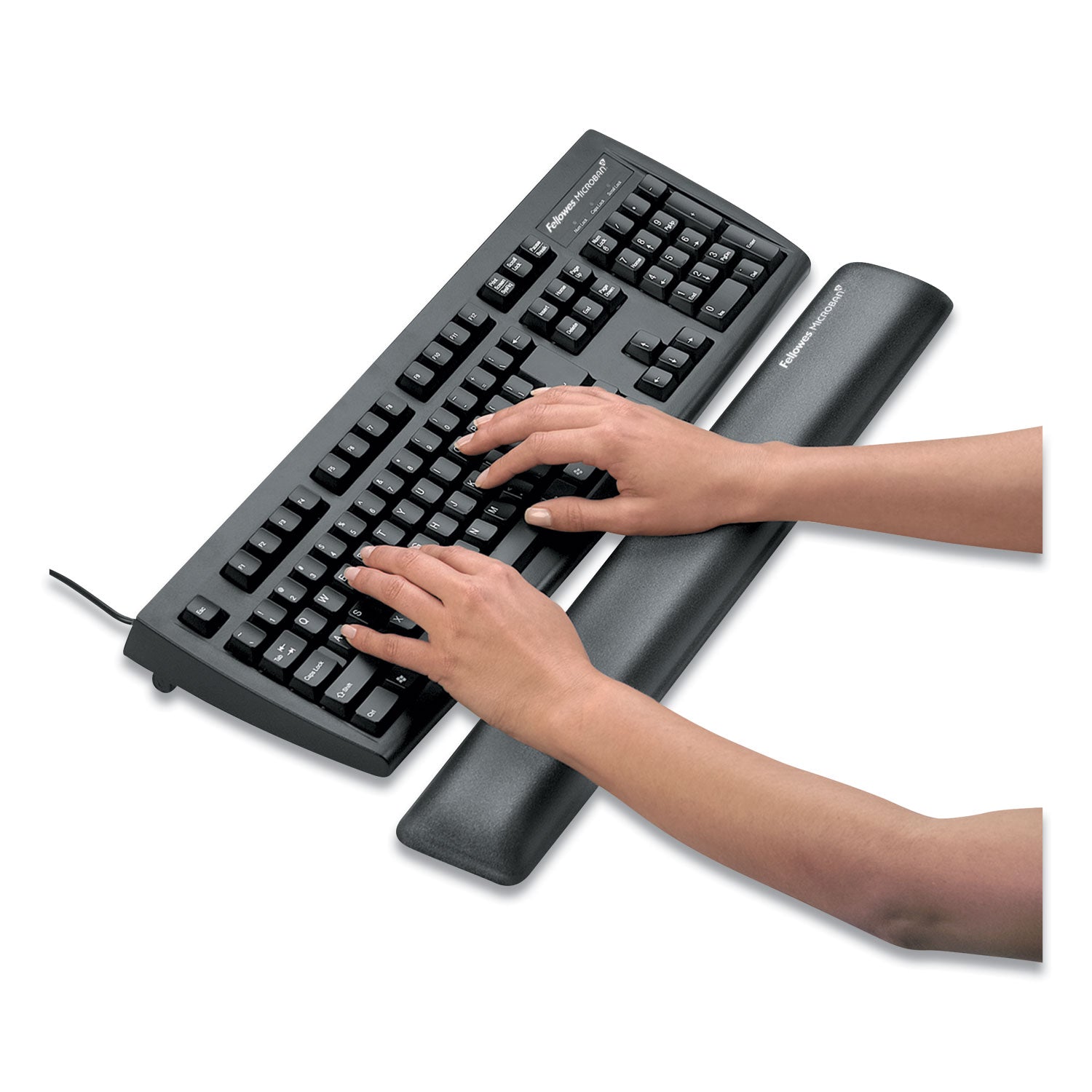 Keyboard Wrist Support with Microban Protection, 18.37 x 2.75, Graphite - 