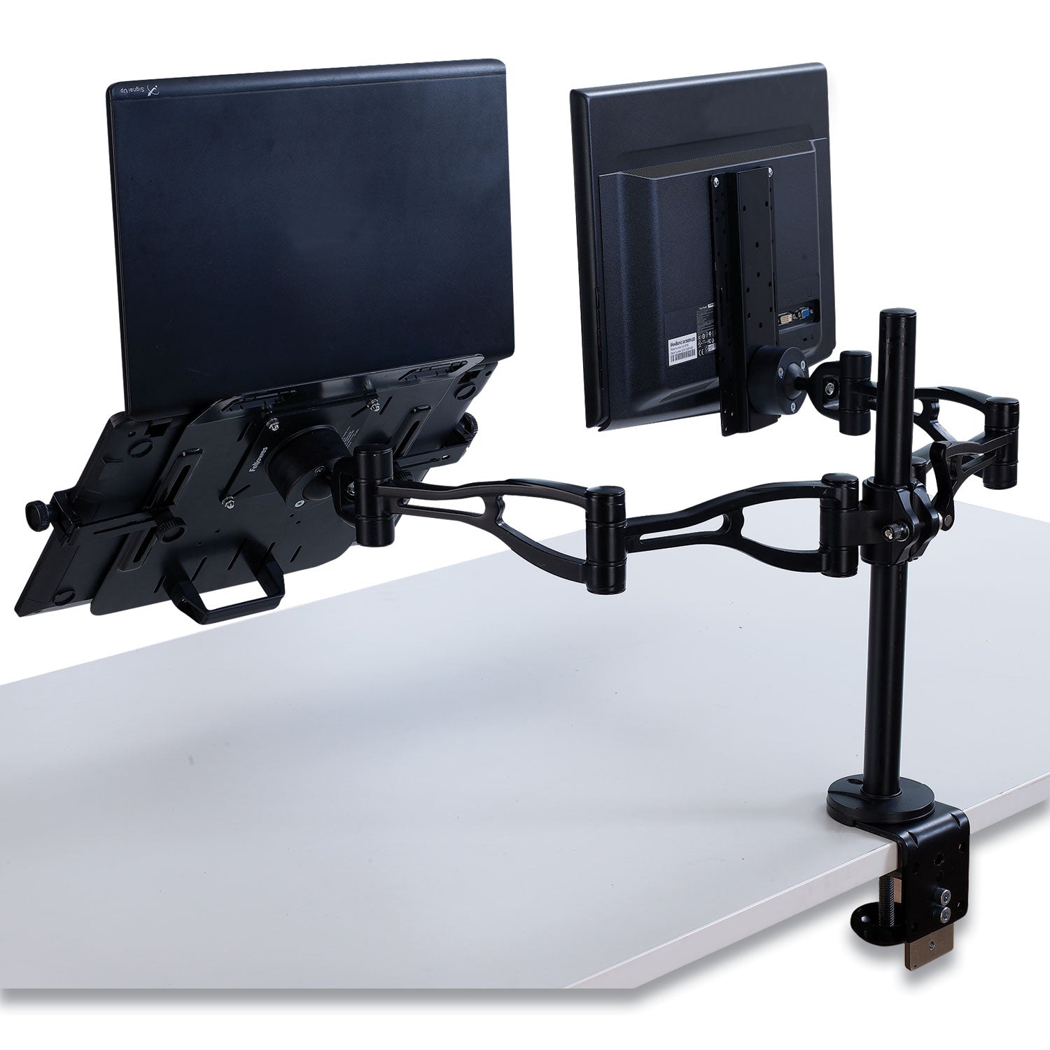 Professional Series Depth Adjustable Monitor Arm, 360 Degree Rotation, 37 Degree Tilt, 360 Degree Pan, Black, Supports 24 lb - 