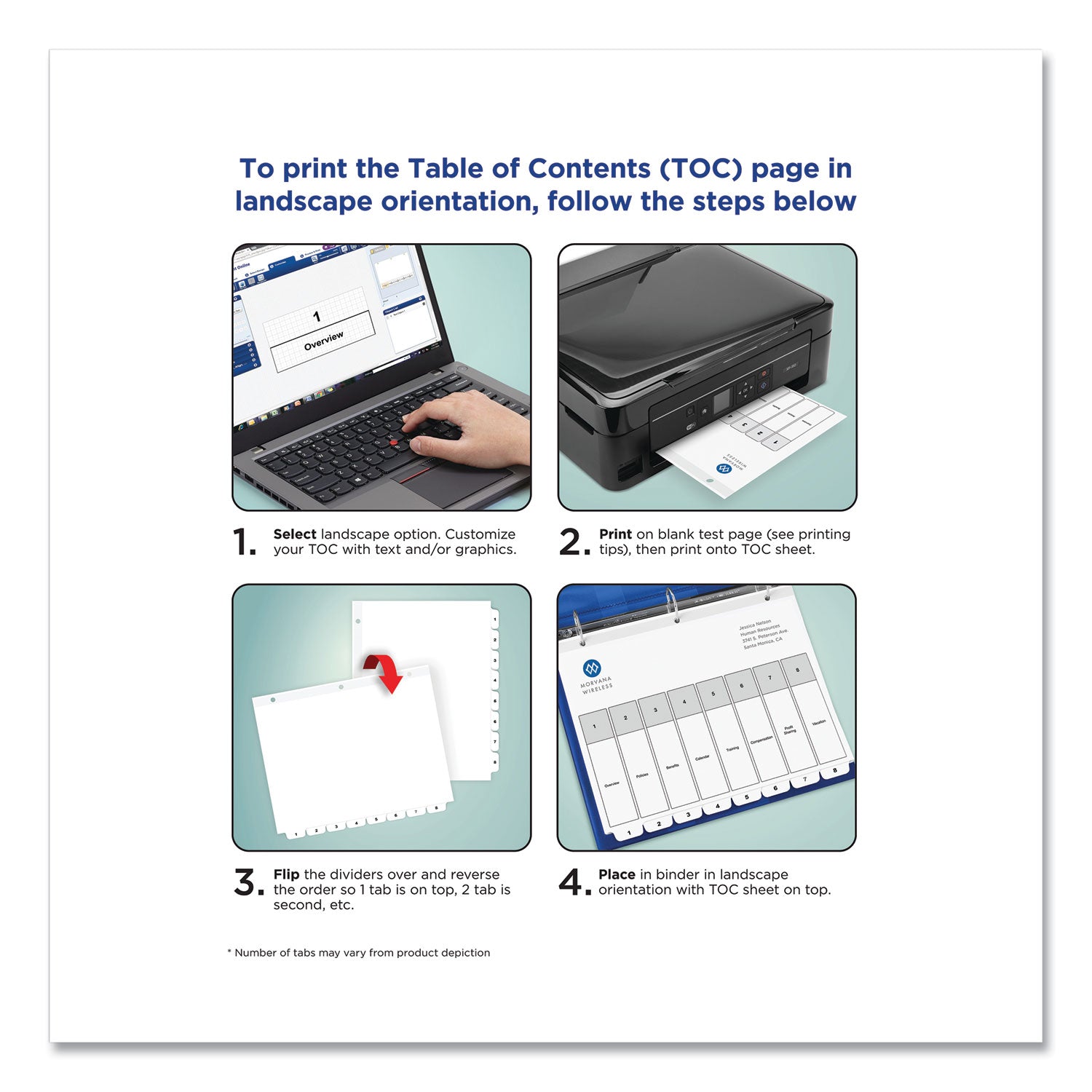 customizable-table-of-contents-ready-index-black-and-white-dividers-5-tab-1-to-5-11-x-85-white-6-sets_ave11821 - 7