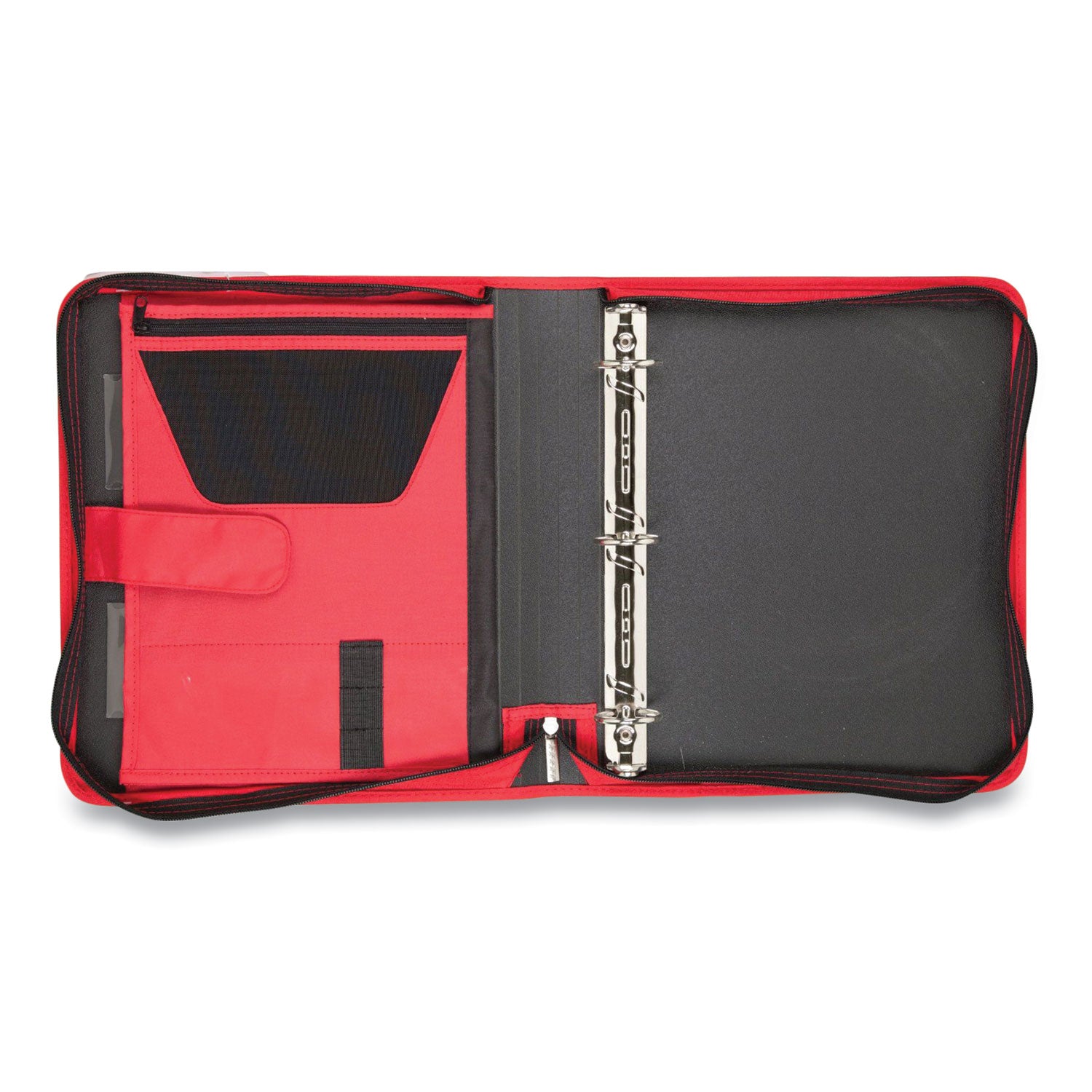 tech-zipper-binder-3-rings-15-capacity-11-x-85-red-black-accents_acc72206 - 2