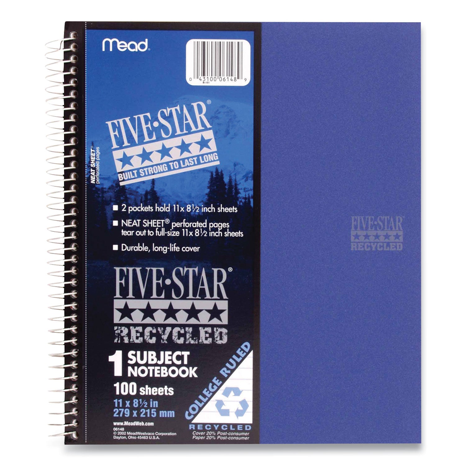 recycled-personal-notebook-1-subject-medium-college-rule-randomly-assorted-cover-color-100-11-x-85-sheets_acc06148 - 2