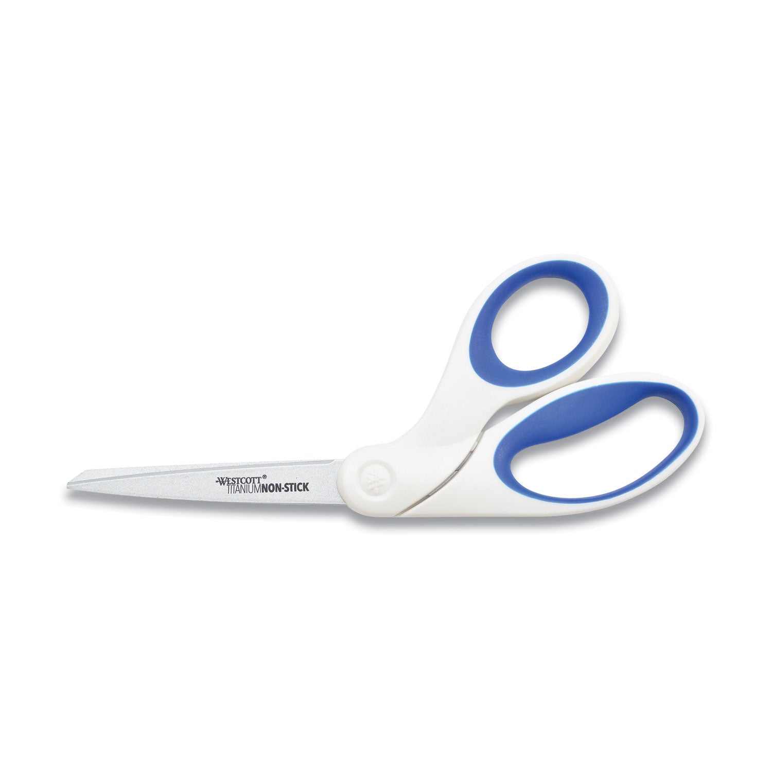 non-stick-titanium-bonded-scissors-8-long-325-cut-length-white-blue-bent-handle_acmacm16578 - 1