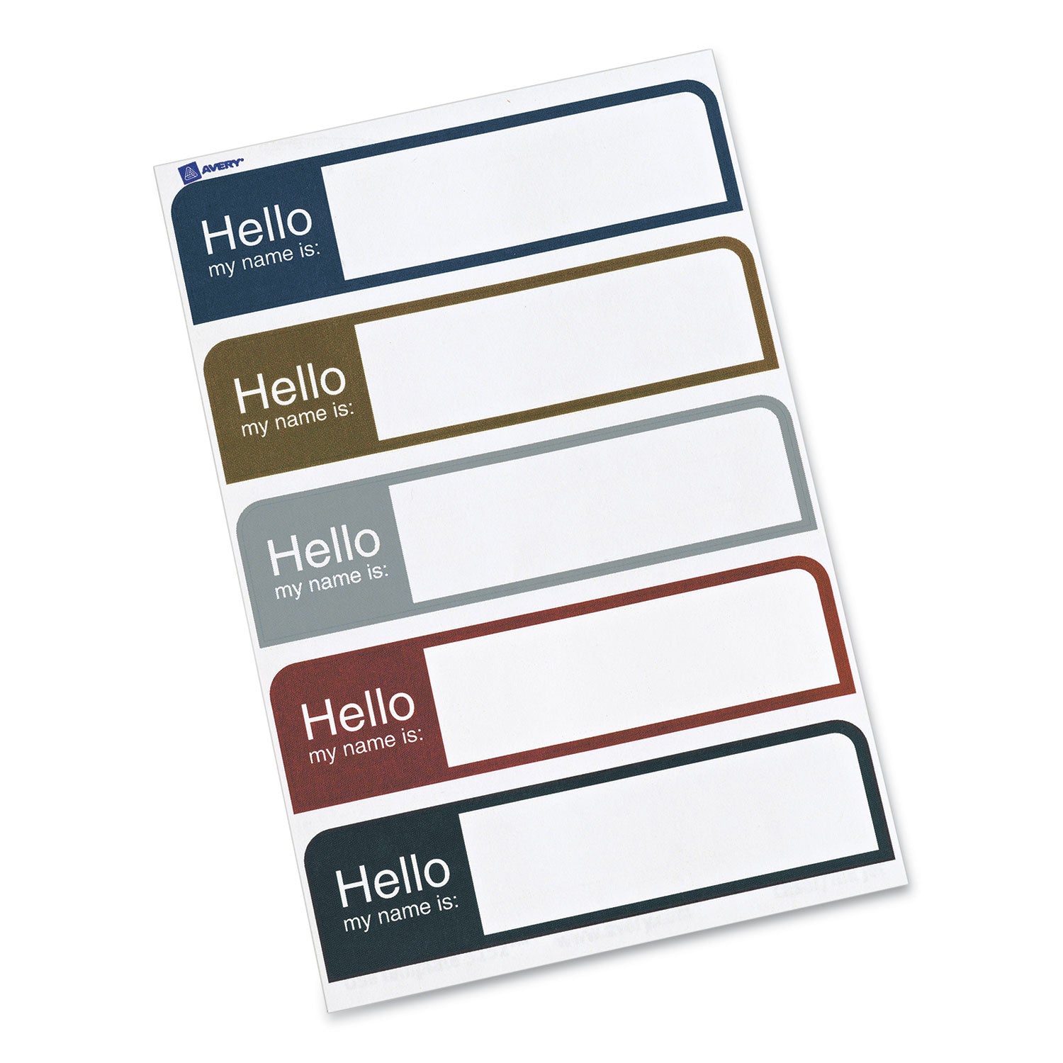 flexible-self-adhesive-mini-name-badge-labels-1-x-375-hello-assorted-100-pack_ave5154 - 2
