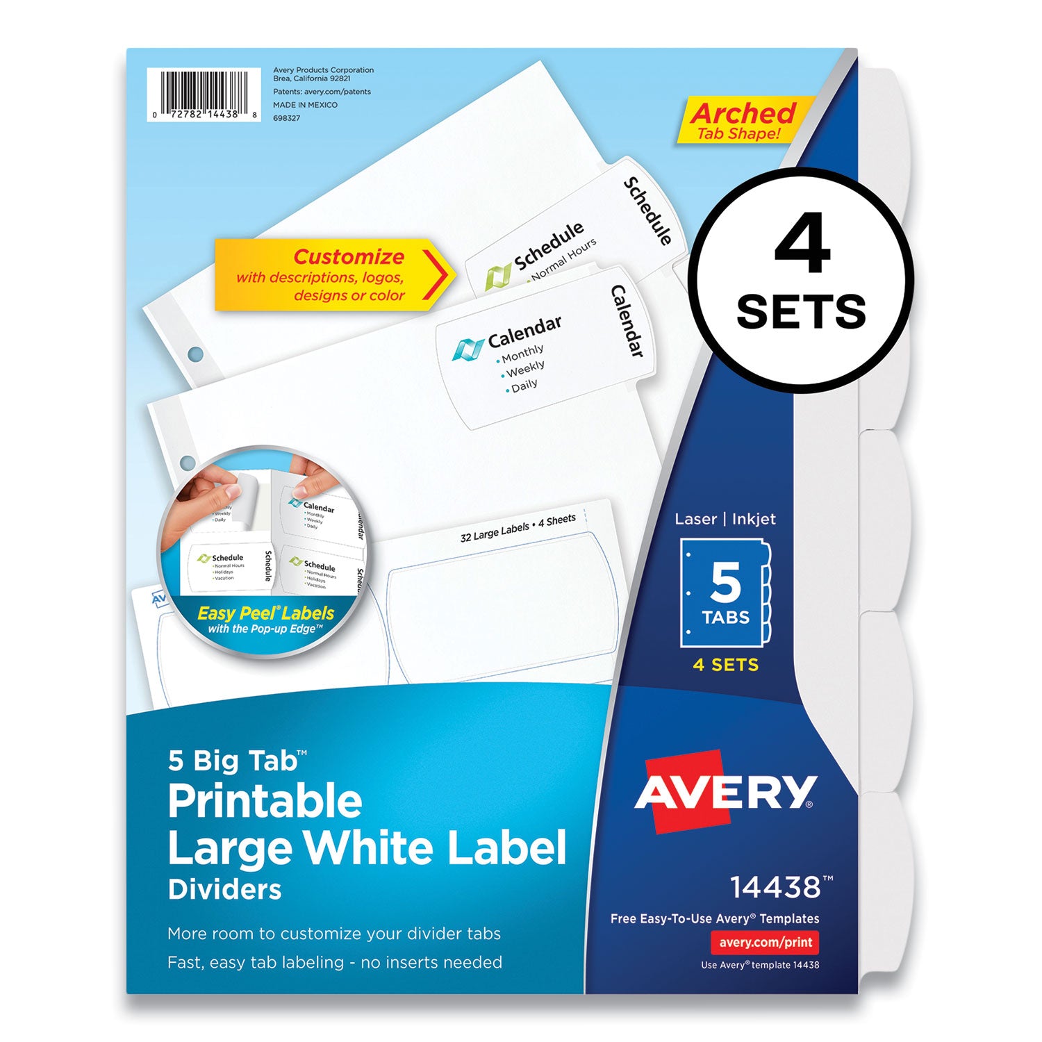 big-tab-printable-large-white-label-tab-dividers-5-tab-11-x-85-white-4-sets_ave14438 - 1