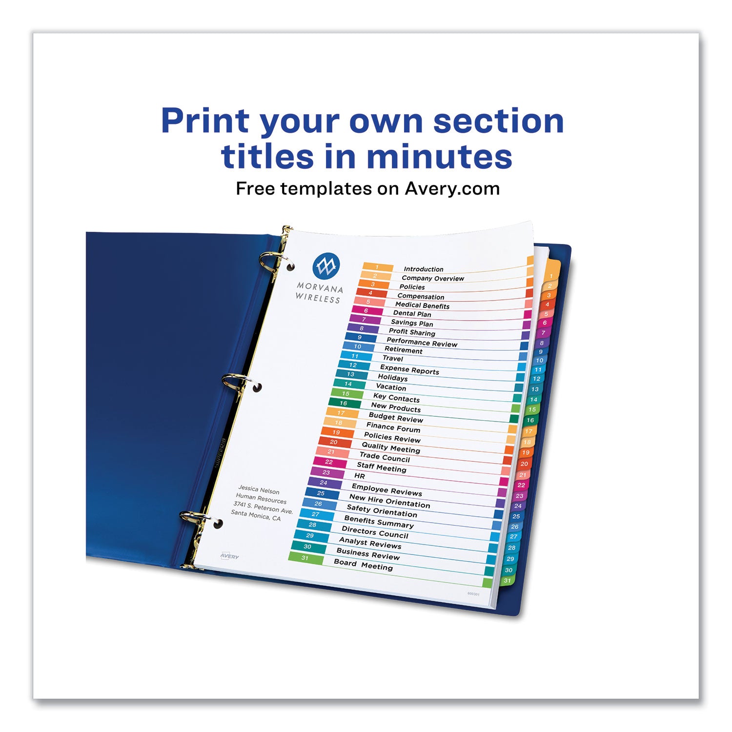 customizable-table-of-contents-ready-index-multicolor-dividers-31-tab-1-to-31-11-x-85-white-6-sets_ave11831 - 2