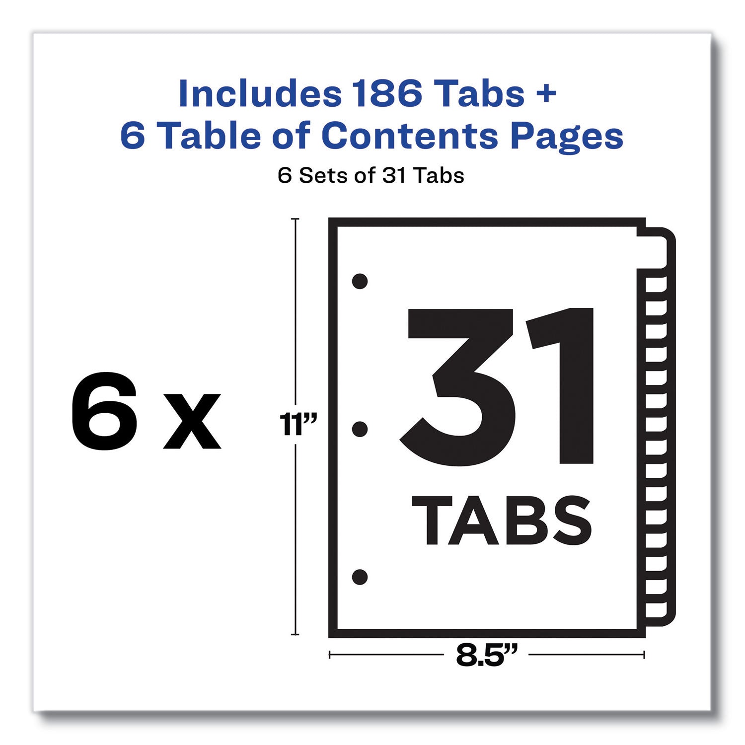 customizable-table-of-contents-ready-index-multicolor-dividers-31-tab-1-to-31-11-x-85-white-6-sets_ave11831 - 4