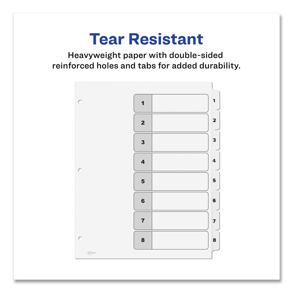customizable-table-of-contents-ready-index-black-and-white-dividers-8-tab-1-to-8-11-x-85-white-6-sets_ave11822 - 6