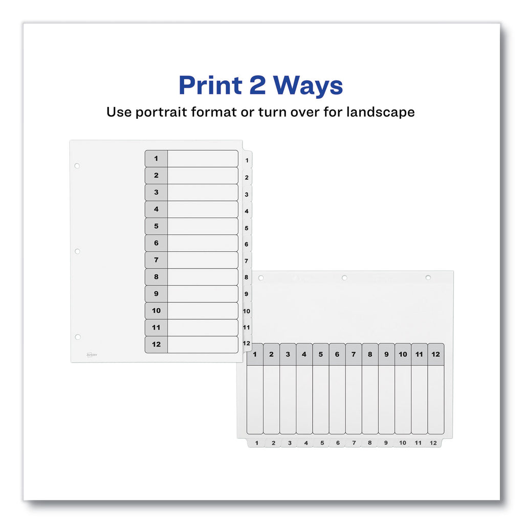 customizable-table-of-contents-ready-index-black-and-white-dividers-12-tab-1-to-12-11-x-85-white-6-sets_ave11824 - 4