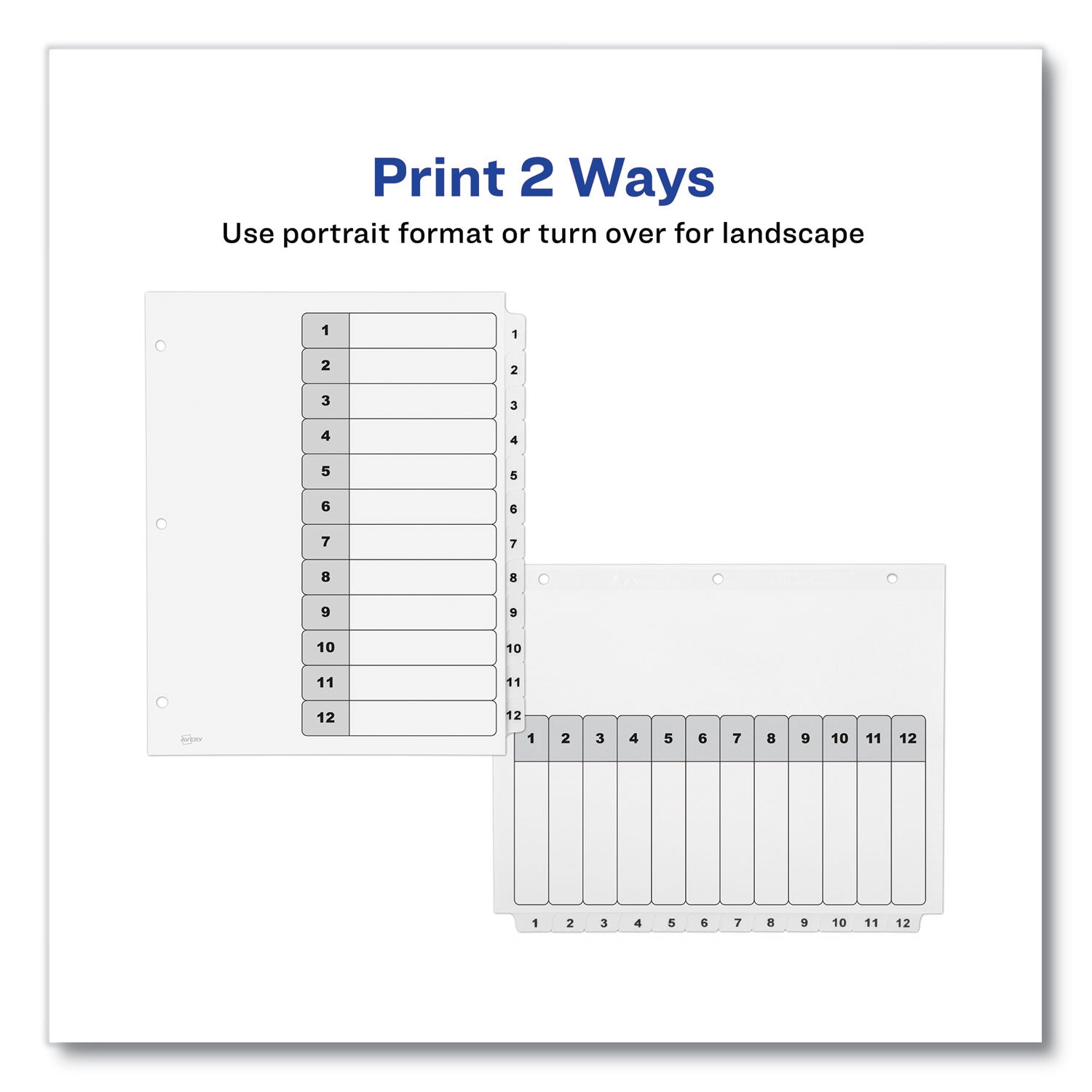 customizable-table-of-contents-ready-index-black-and-white-dividers-12-tab-1-to-12-11-x-85-white-6-sets_ave11824 - 4