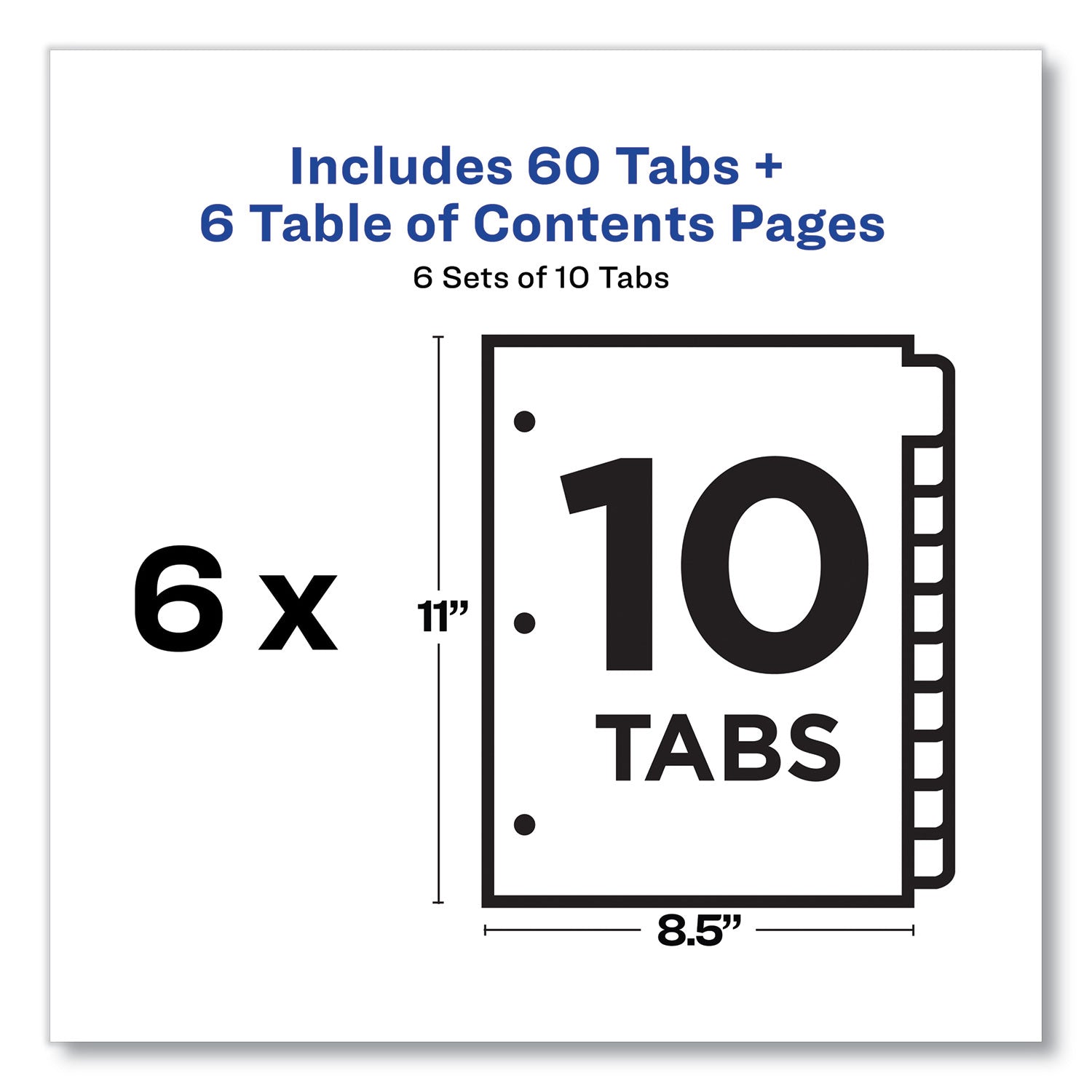 customizable-table-of-contents-ready-index-black-and-white-dividers-10-tab-1-to-10-11-x-85-white-6-sets_ave11823 - 4