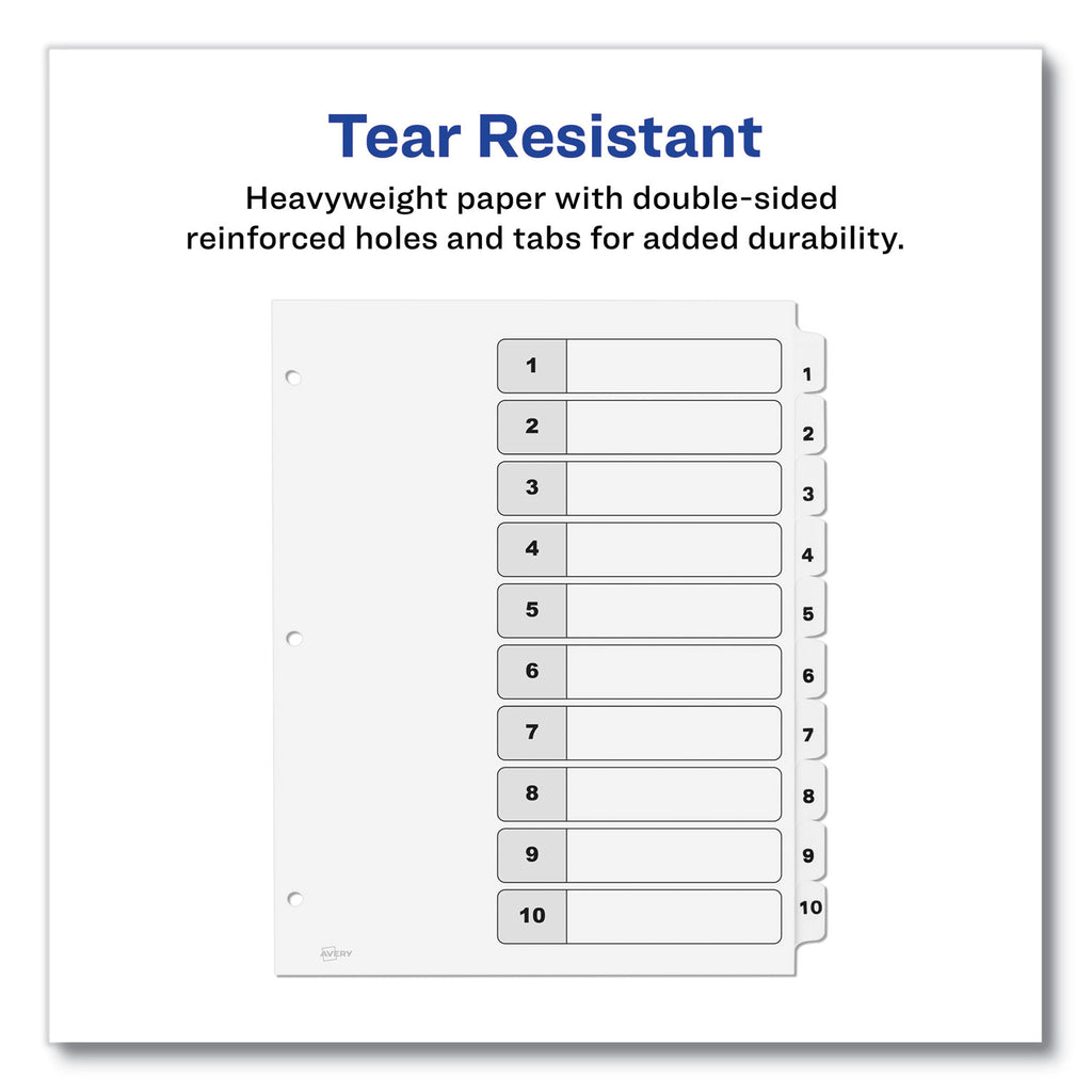 customizable-table-of-contents-ready-index-black-and-white-dividers-10-tab-1-to-10-11-x-85-white-6-sets_ave11823 - 5
