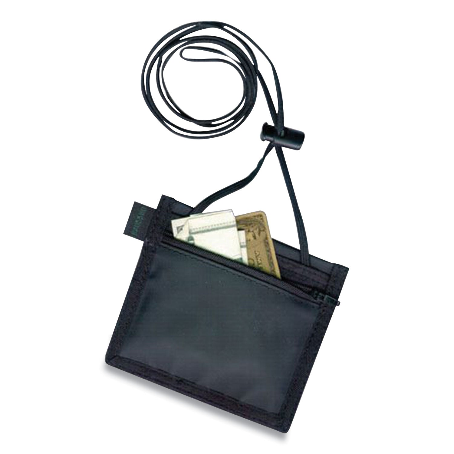 ID Neck Pouch, Horizontal, 4.5 x 3.5, Black - 