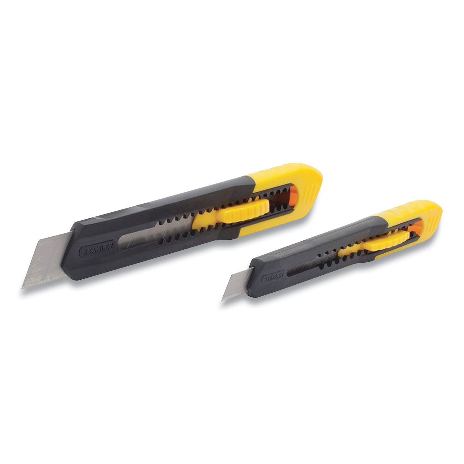 two-pack-quick-point-snap-off-blade-utility-knife-9-mm-and-18-mm-blades-yellow-black_bosbos10202 - 1