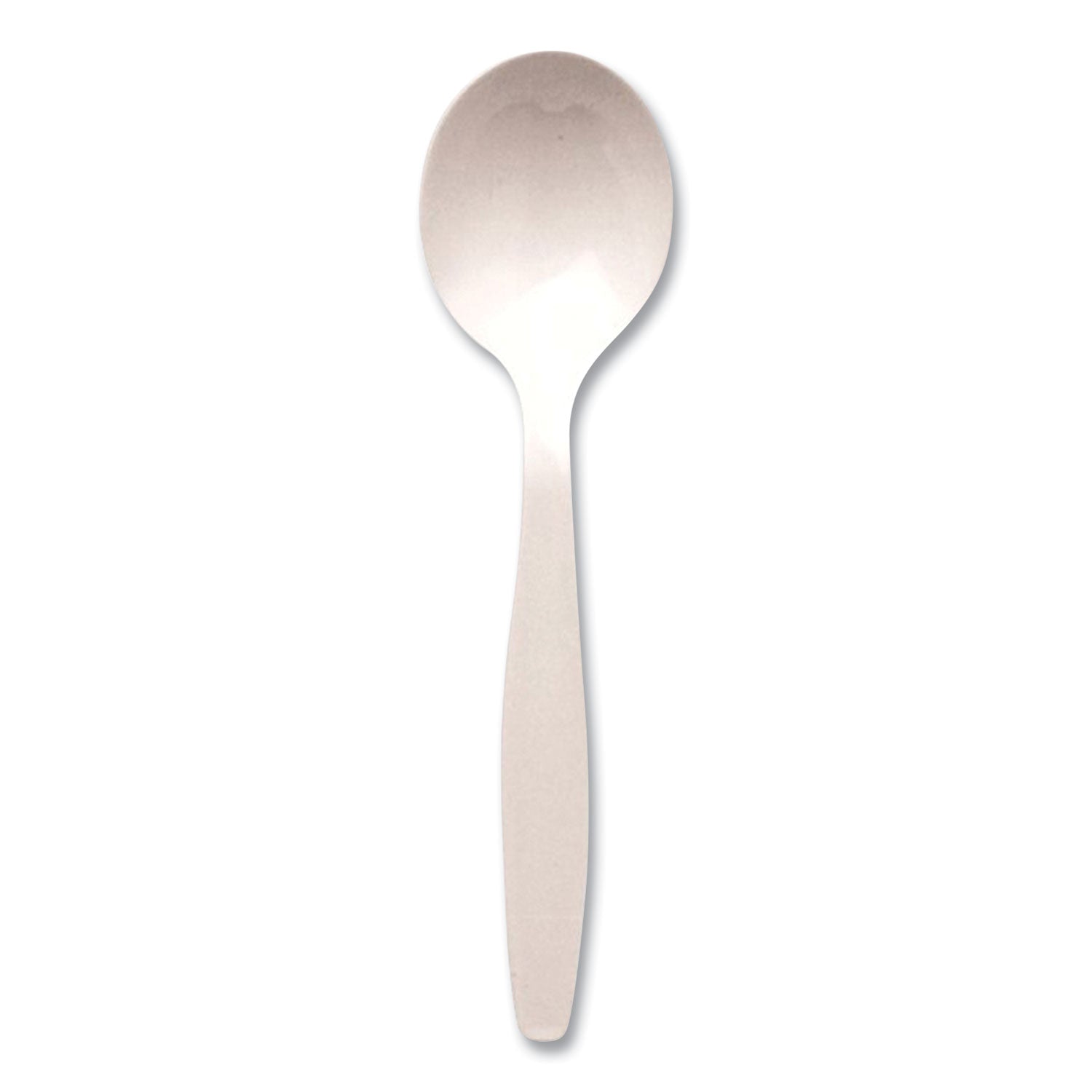 Individually Wrapped Mediumweight Cutlery, Soup Spoon, White, 1,000/Carton