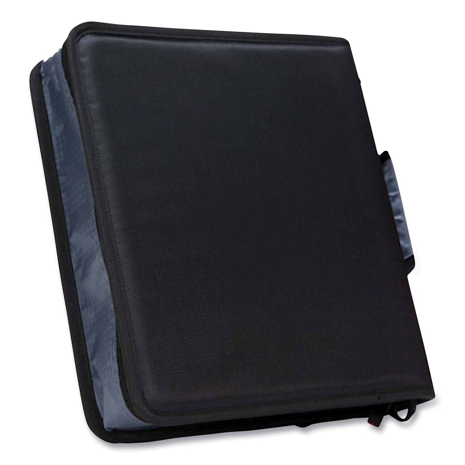 Classic Zipper Binder, 3 Rings, 2" Capacity, 11 x 8.5, Black/Gray Accents