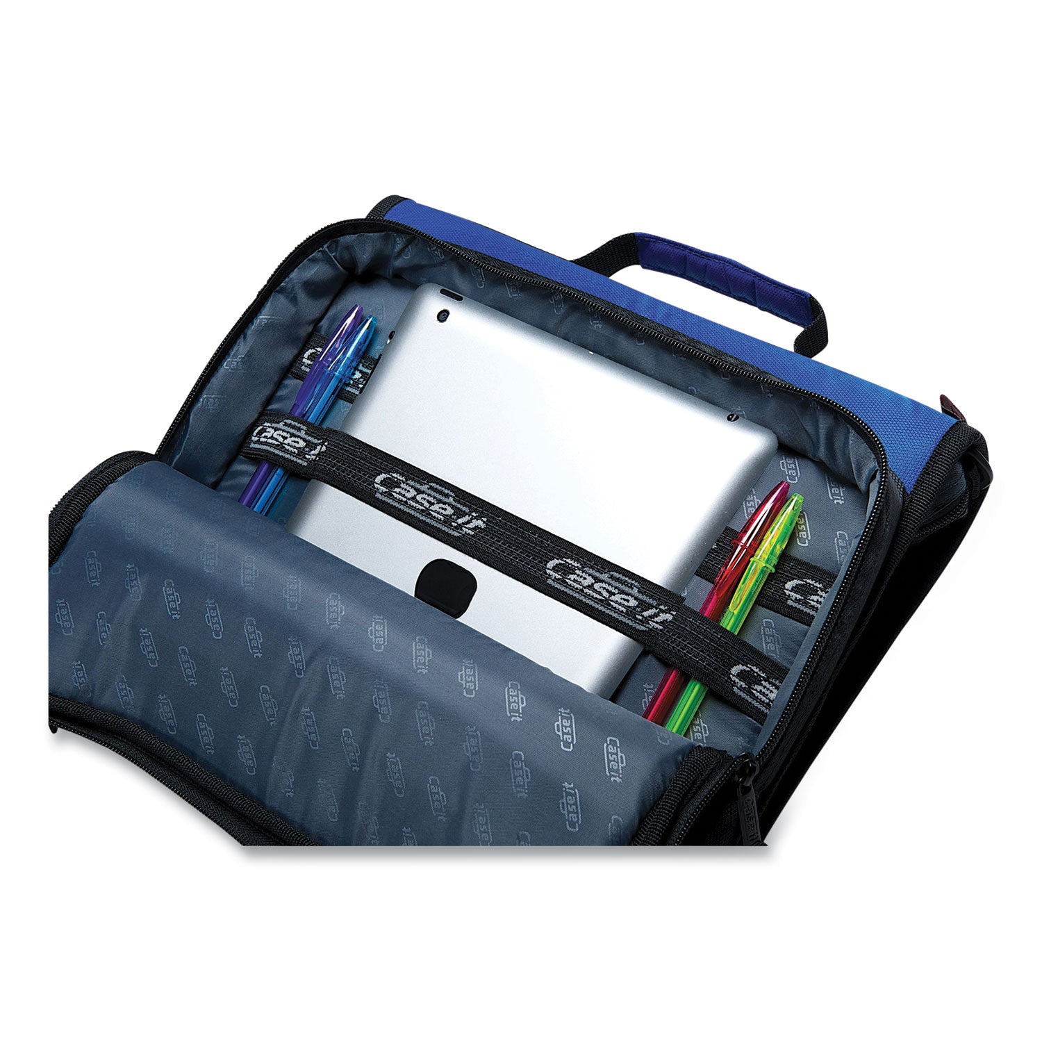 Universal Zipper Binder, 3 Rings, 2" Capacity, 11 x 8.5, Purple/Gray Accents