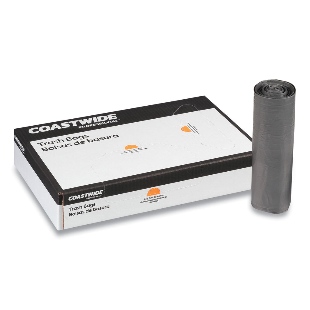 linear-low-density-can-liners-56-gal-095-mil-43-x-47-gray-25-bags-roll-4-rolls-carton_cwz116697 - 2