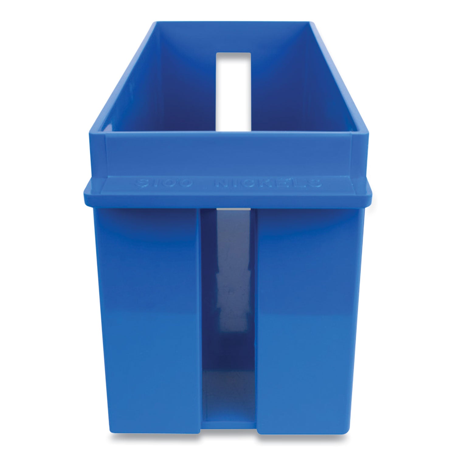 extra-capacity-coin-tray-nickels-1-compartment-denomination-and-capacity-etched-on-side-105-x-475-x-5-plastic-blue_cnk560164 - 1