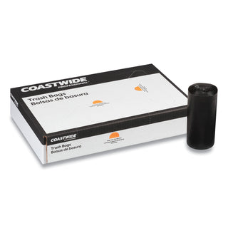 high-density-can-liners-33-gal-22-mic-33-x-40-black-25-bags-roll-8-rolls-carton_cwz814861 - 2