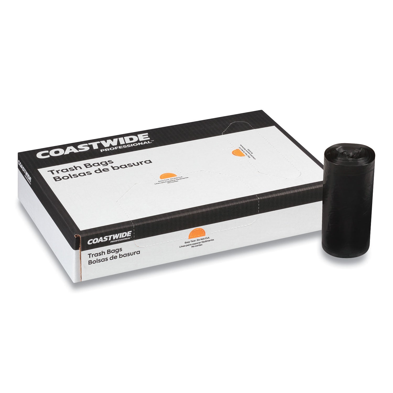 high-density-can-liners-33-gal-22-mic-33-x-40-black-25-bags-roll-8-rolls-carton_cwz814861 - 2