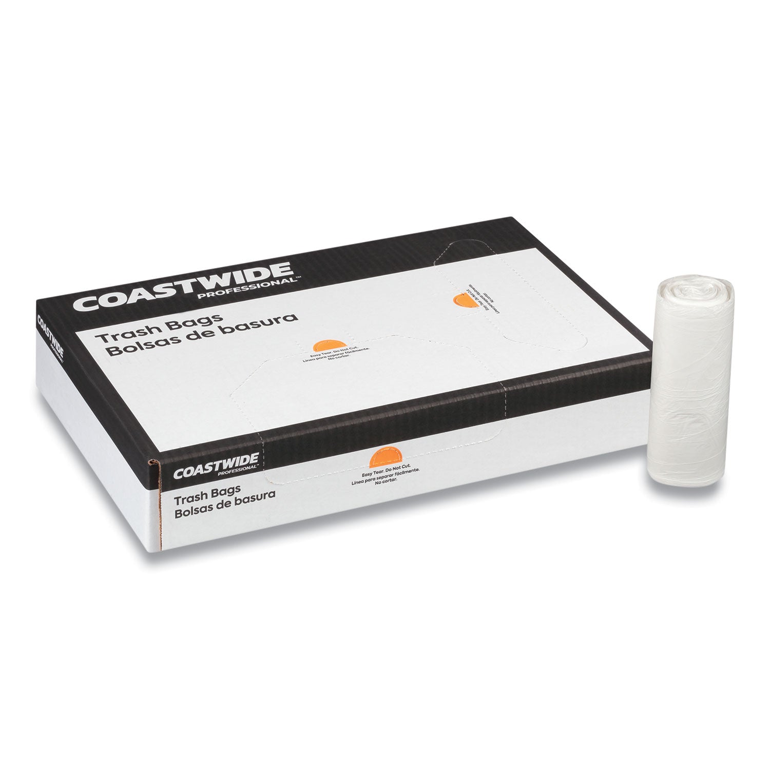 high-density-can-liners-10-gal-6-mic-24-x-24-clear-50-bags-roll-20-rolls-carton_cwz814902 - 2