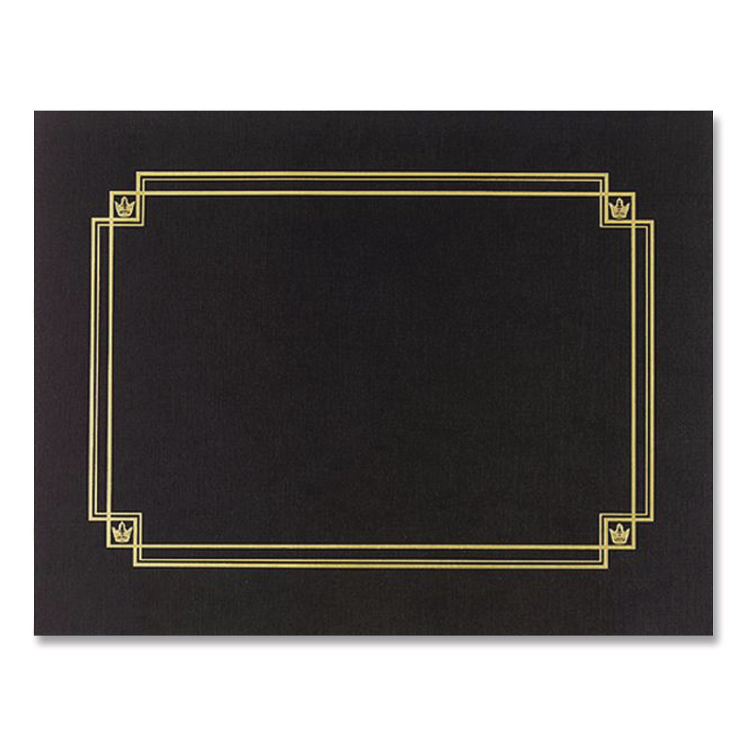Premium Textured Certificate Holder, 12.65 x 9.75, Black, 3/Pack