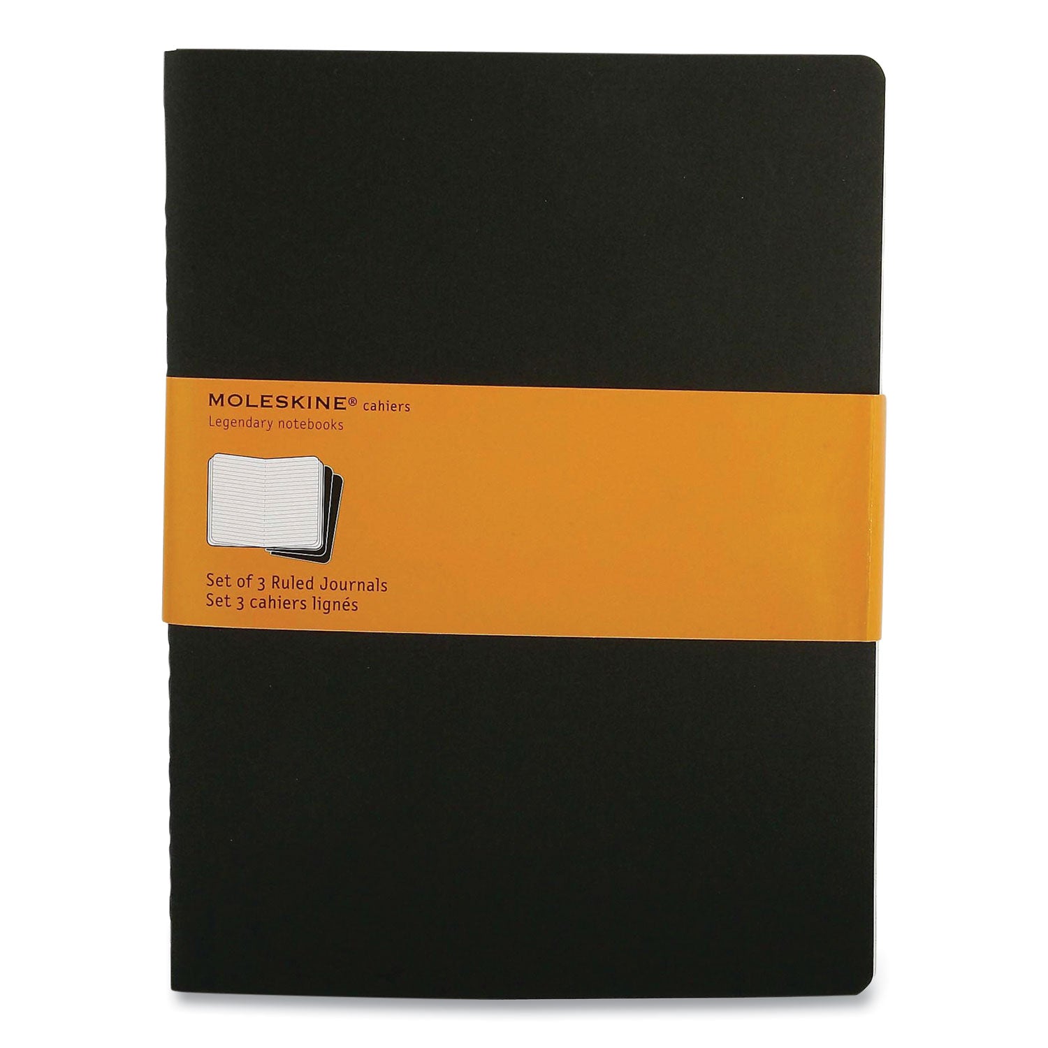 cahier-journal-1-subject-narrow-rule-black-cover-120-975-x-75-sheets-3-pack_hbg705014 - 1