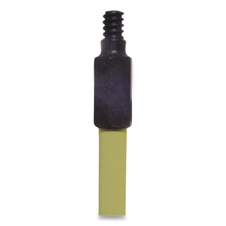 Broom Handle with Nylon Thread, Fiberglass, 60", Yellow