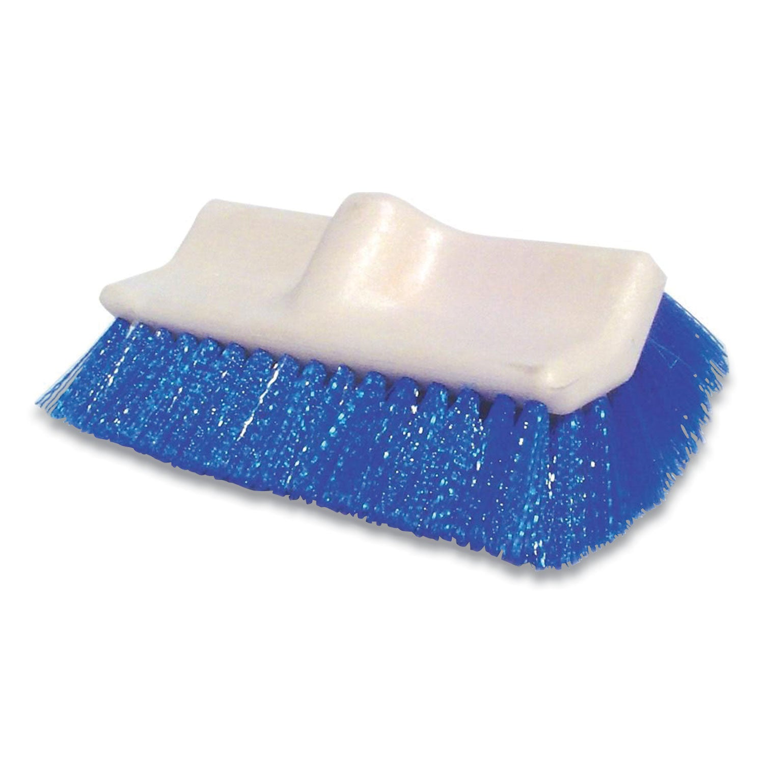 synthetic-fiber-scrub-brush-blue-synthetic-bristles-10-brush-white-foam-handle_odcdssb - 1