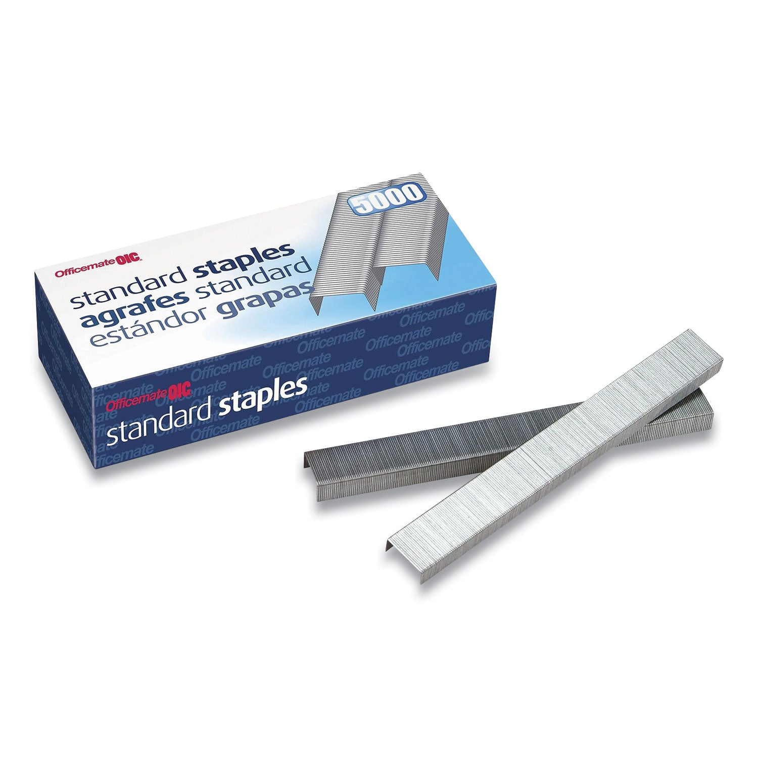 Standard Staples, 0.25" Leg, 0.5" Crown, Steel, 5,000/Box - 