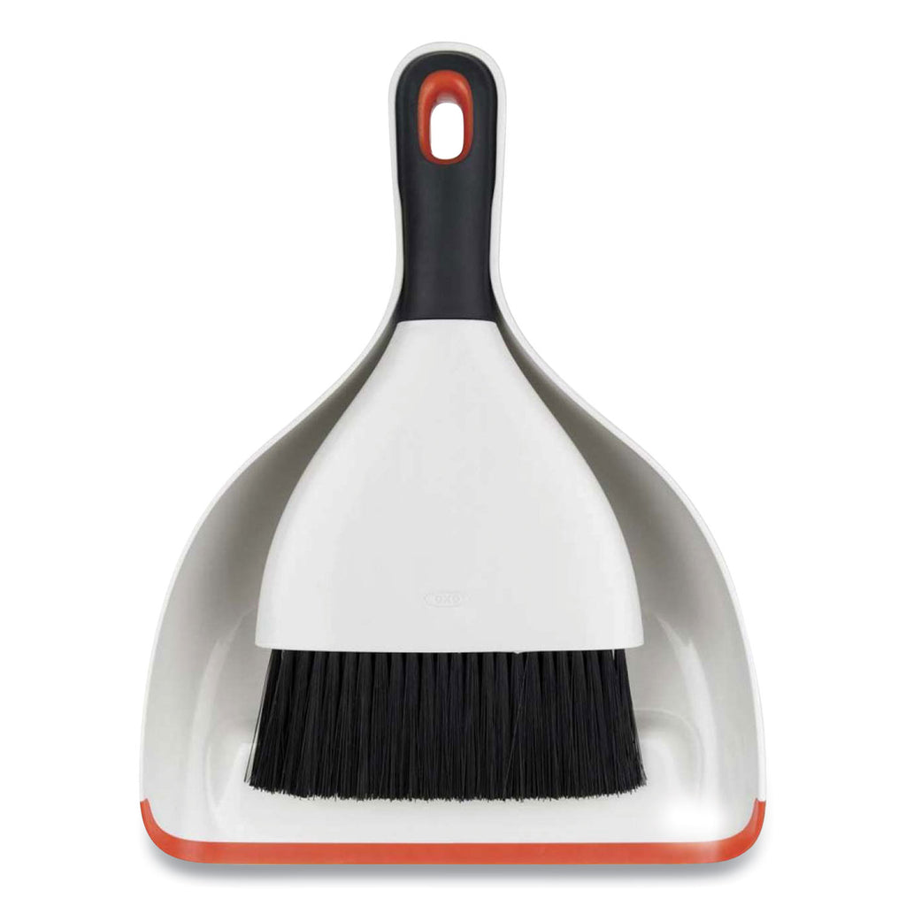 good-grips-dust-pan-and-brush-12-x-9-2-handle-plastic-white_oxo1334480 - 1