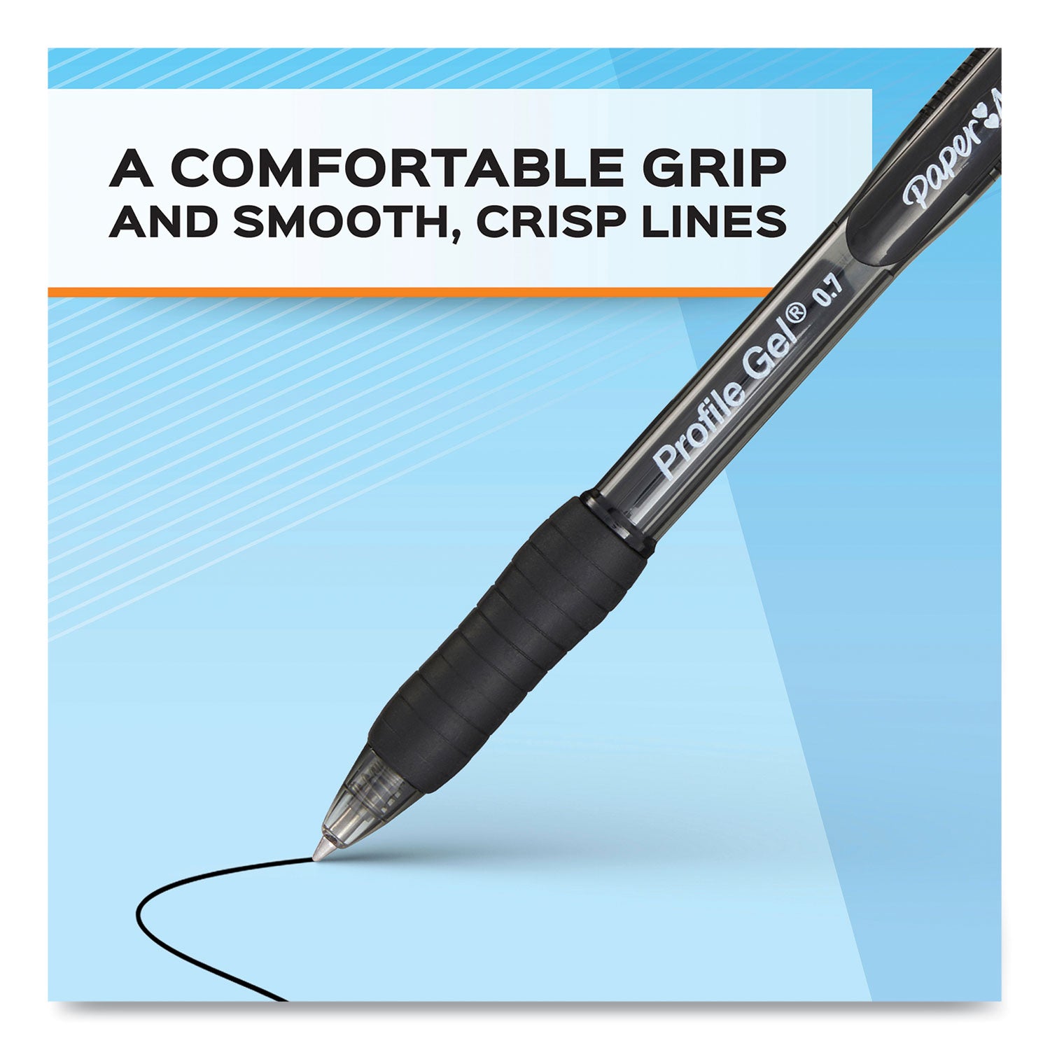 Profile Gel Pen, Retractable, Medium 0.7 mm, Assorted Ink and Barrel Colors, 4/Pack
