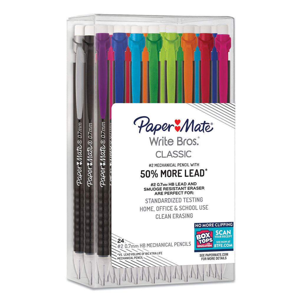 Paper Mate 0.7mm Mechanical Pencils - 0.7 mm Lead Diameter - Assorted Barrel - 24 / Pack