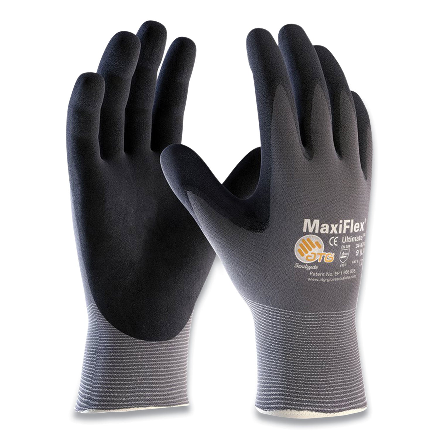 ultimate-seamless-knit-nylon-gloves-nitrile-coated-microfoam-grip-on-palm-and-fingers-x-large-gray-12-pairs_pid34874xl - 1