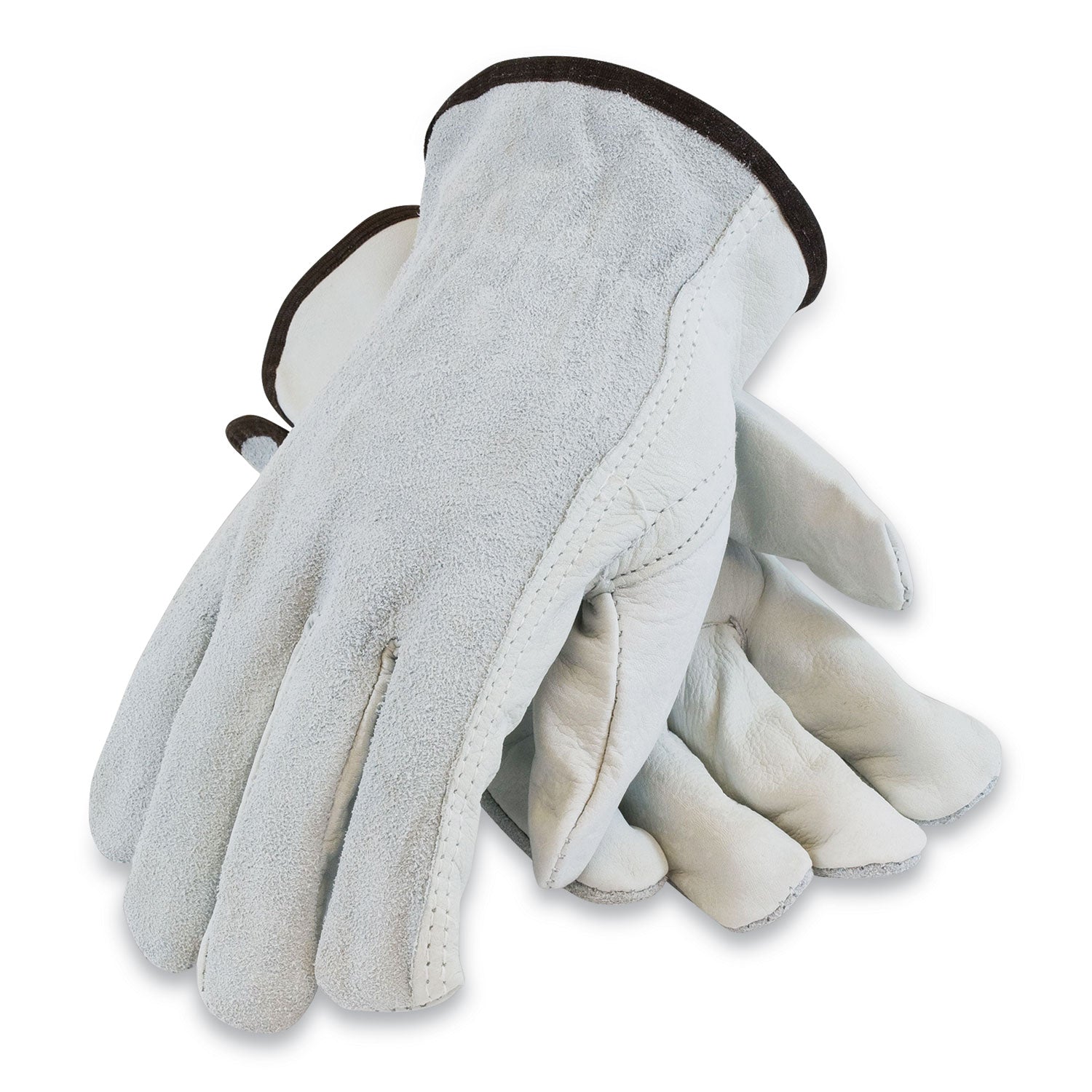 top-grain-leather-drivers-gloves-with-shoulder-split-cowhide-leather-back-medium-gray_pid68161sbm - 1