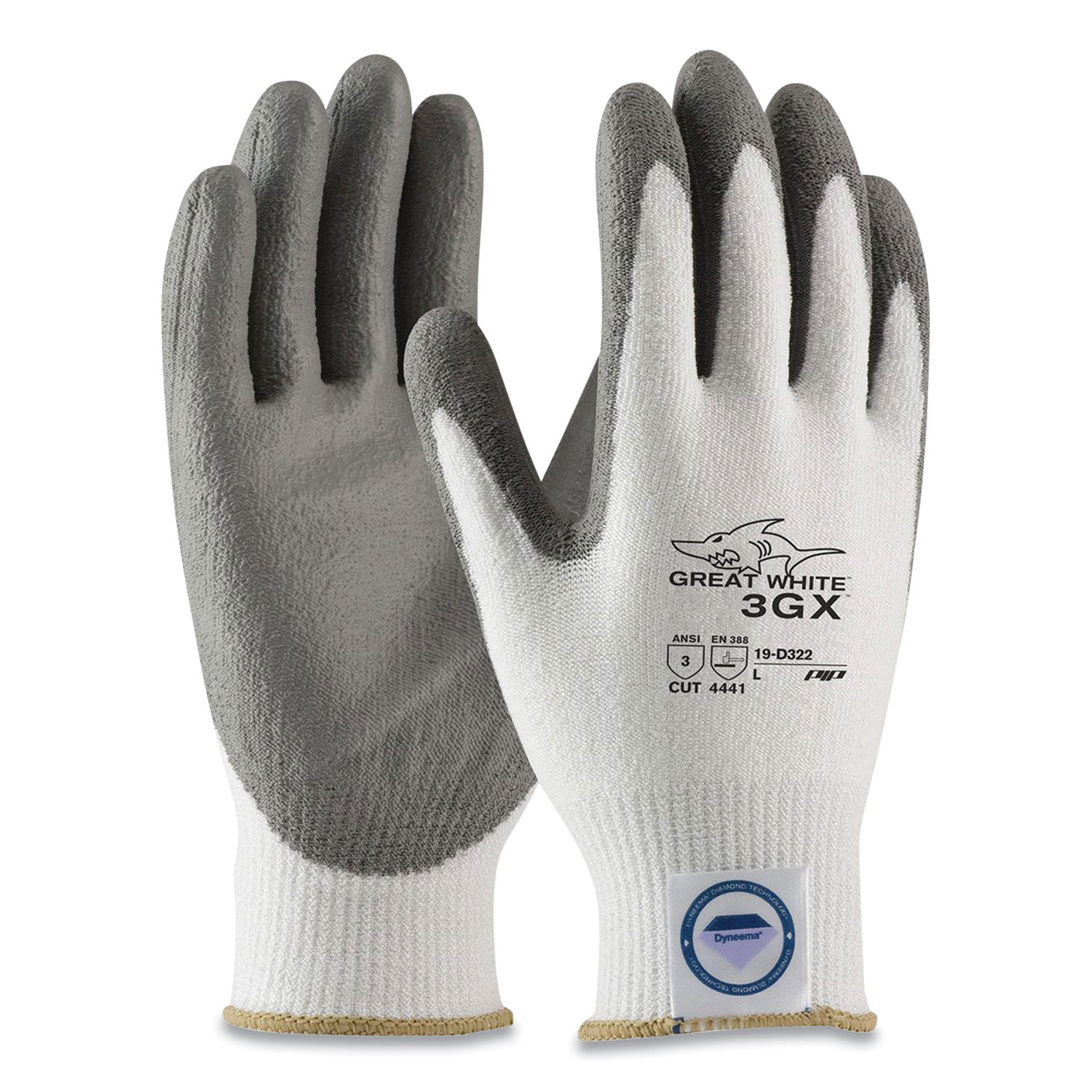 great-white-3gx-seamless-knit-dyneema-diamond-blended-gloves-x-large-white-gray_pid19d322xl - 1