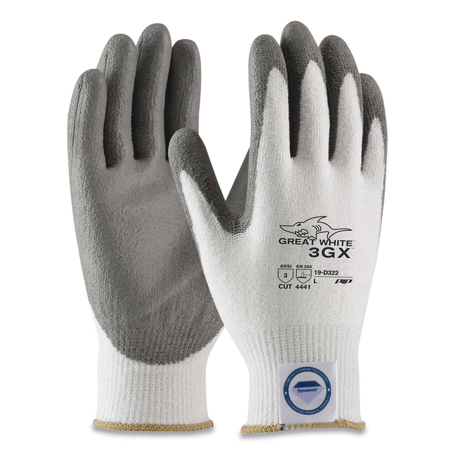 great-white-3gx-seamless-knit-dyneema-diamond-blended-gloves-x-large-white-gray_pid19d322xl - 2