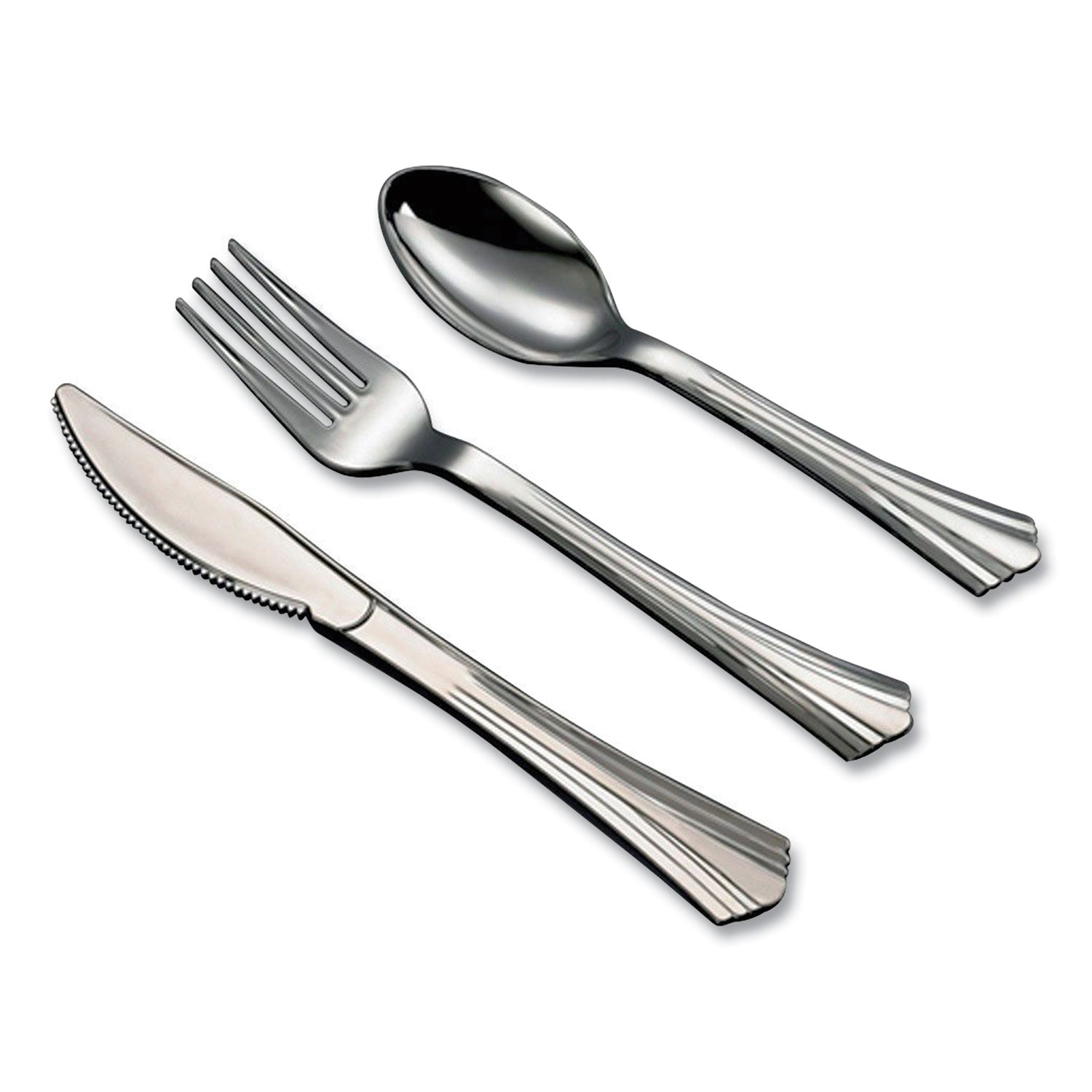 sterling-assorted-plastic-cutlery-mediumweight-silver-20-forks-15-knives-15-spoons-pack_tbl8305asv - 1