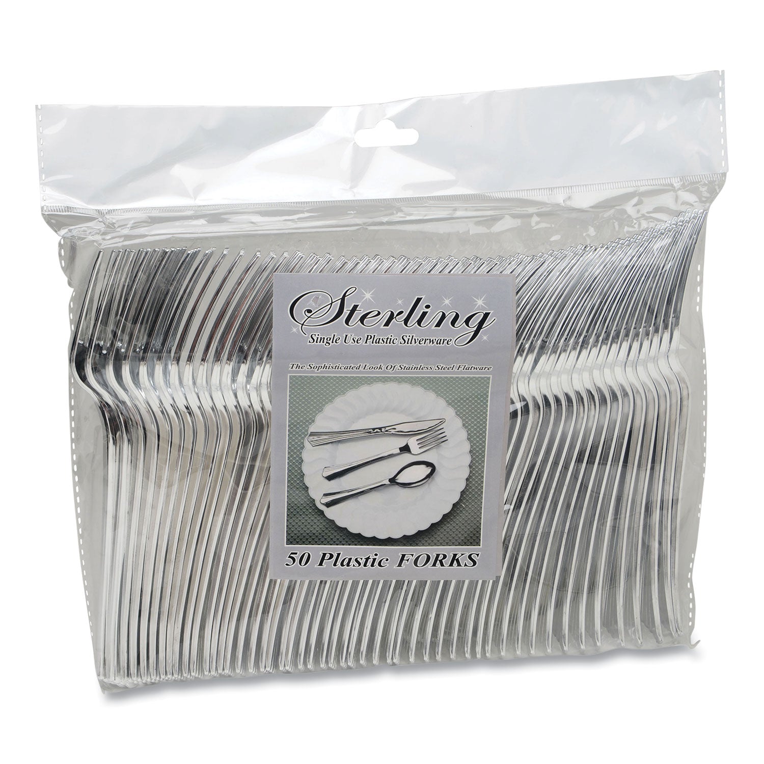 sterling-heavy-duty-plastic-cutlery-forks-silver-50-pack_tbl8305fsv - 1