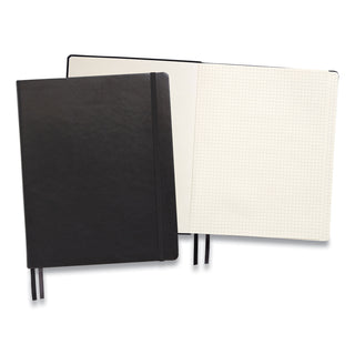 Flexible-Cover Business Journal, 1-Subject, Quadrille Rule, Black Cover, (128) 10 x 8 Sheets