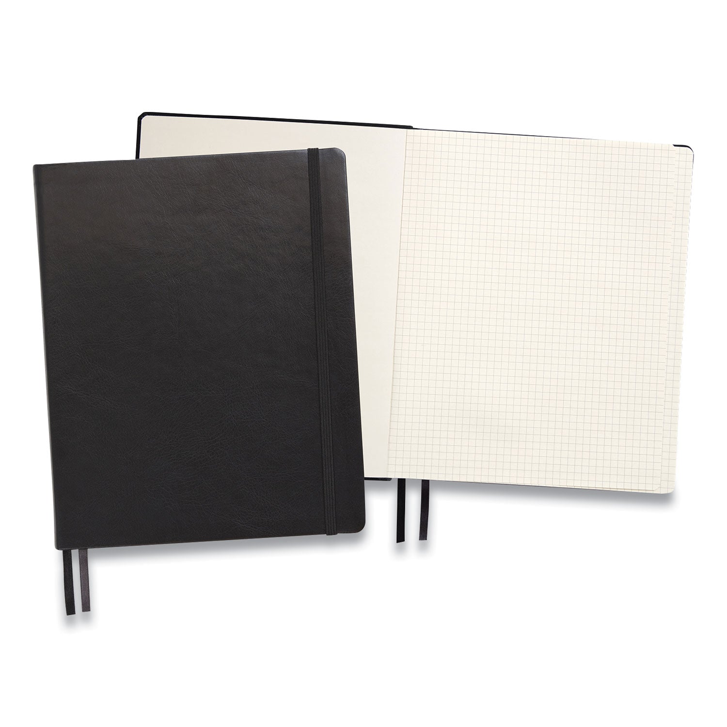 Flexible-Cover Business Journal, 1-Subject, Quadrille Rule, Black Cover, (128) 10 x 8 Sheets