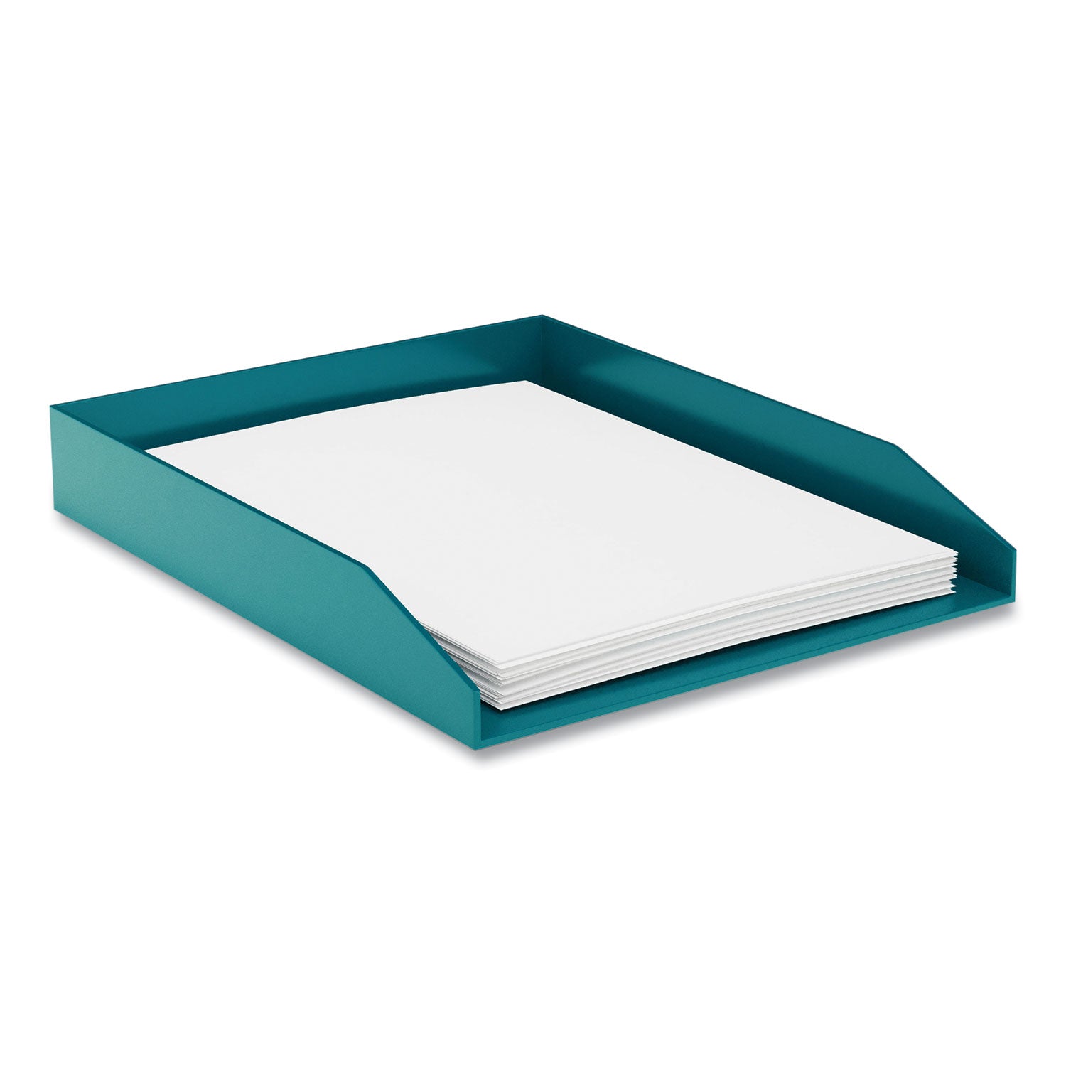 front-load-stackable-plastic-document-tray-1-section-letter-size-files-98-x-1224-x-175-teal_tud24380404 - 1