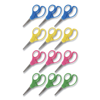 kids-pointed-tip-stainless-steel-scissors-5-long-205-cut-length-assorted-straight-handles-12-pack_tud24380506 - 1