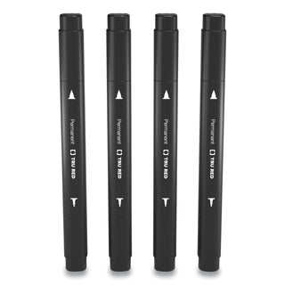 permanent-marker-pen-style-twin-tip-extra-fine-fine-bullet-needle-tips-black-4-pack_tud24417735 - 4