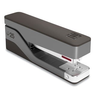 Desktop Aluminum Half Strip Stapler, 25-Sheet Capacity, Gray/Black