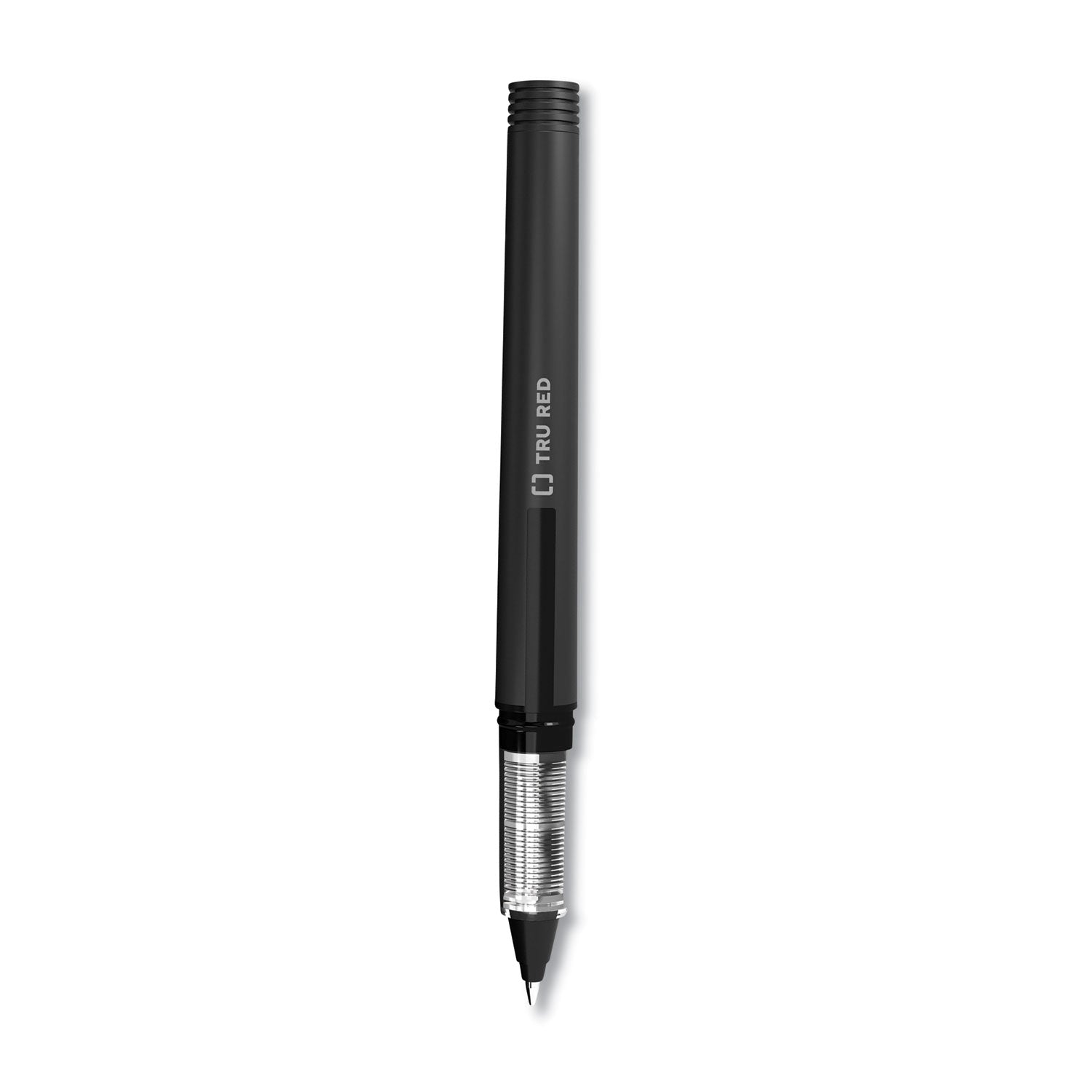 roller-ball-pen-stick-fine-05-mm-black-ink-black-clear-barrel-dozen_tud24419532 - 1