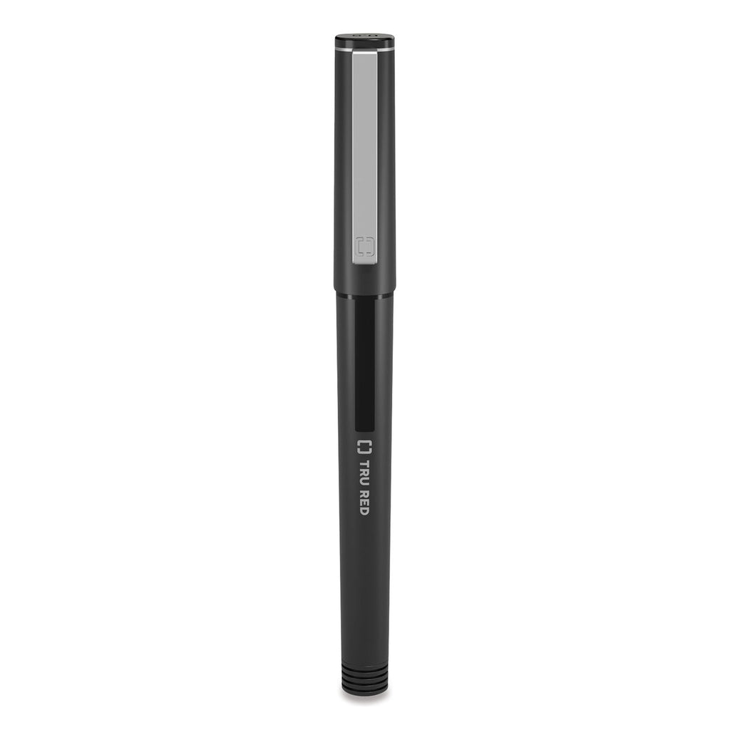 roller-ball-pen-stick-fine-05-mm-black-ink-black-clear-barrel-dozen_tud24419532 - 2